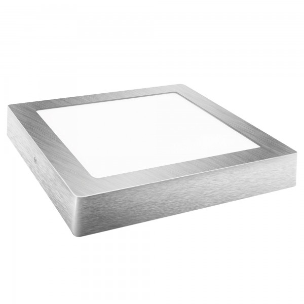 Downlight led superf.cuadr.plata 18w.cal