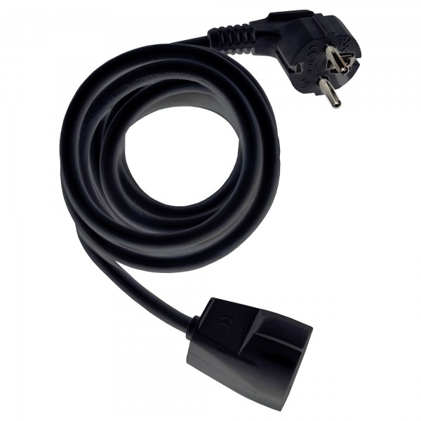 Alargo onlex manguera 3x1,5mm. 7m.negro