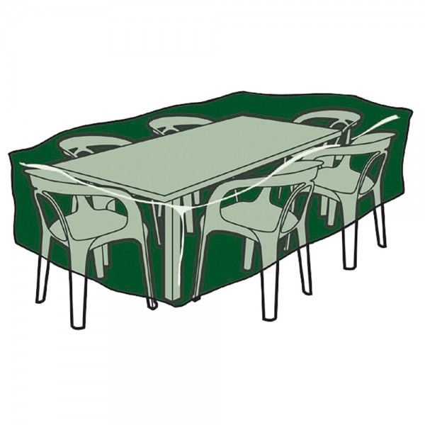 Funda de protección, cubre mesa y sillas, 205 x 325 x 90 cm, 100 g/m²