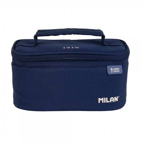 Bolsa isotérmica porta alimentos, serie 1918, azul marino, con 1 recipiente 1,5 l
