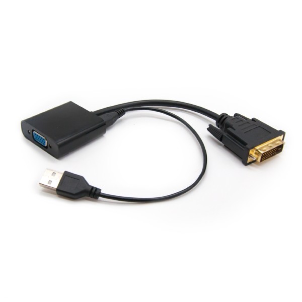 Nanocable conversor dvi 24+1/m a vga hdb15/h 10 cm