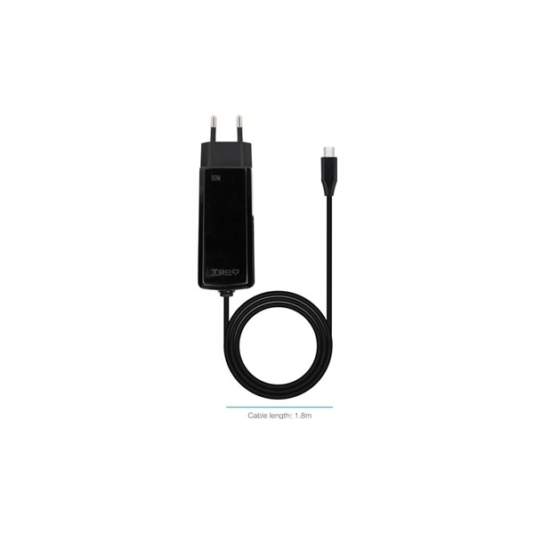 Tooq cargador portátil gan usb-c pd 90w cúbico