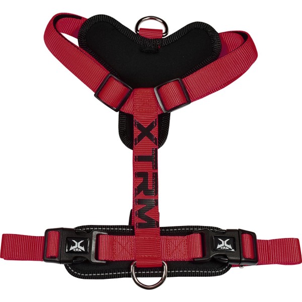 Arnés x-trm cronos neon flash rojo/negro, t-l 25 mm x 60-100 cm